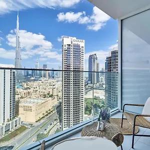 Luxury With Burj Khalifa View - Marquise Square Tower شقة